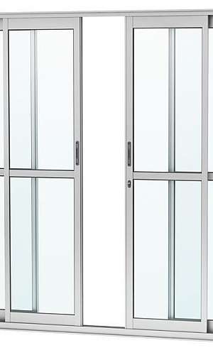 Sacada de vidro e alumínio branco Sacada de vidro e alumínio branco